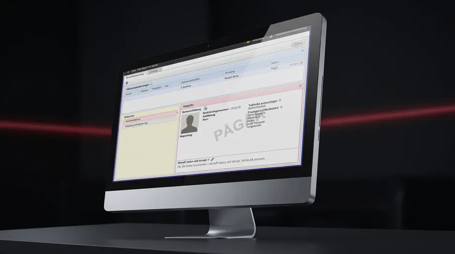 Skärmbild av systemet Säkerhetsbedömning i en datorskärm