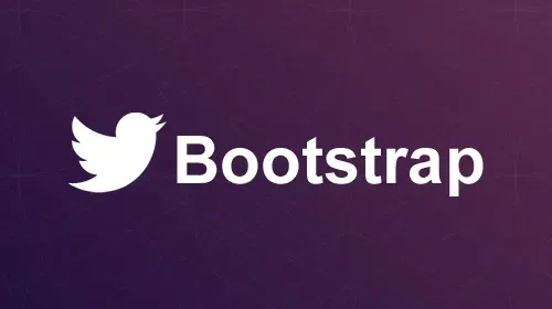 Twitter Bootstraps logotyp på lila bakgrund